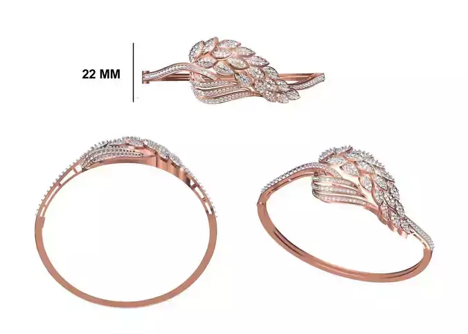 Women Bangle Bracelet STL JCD Details