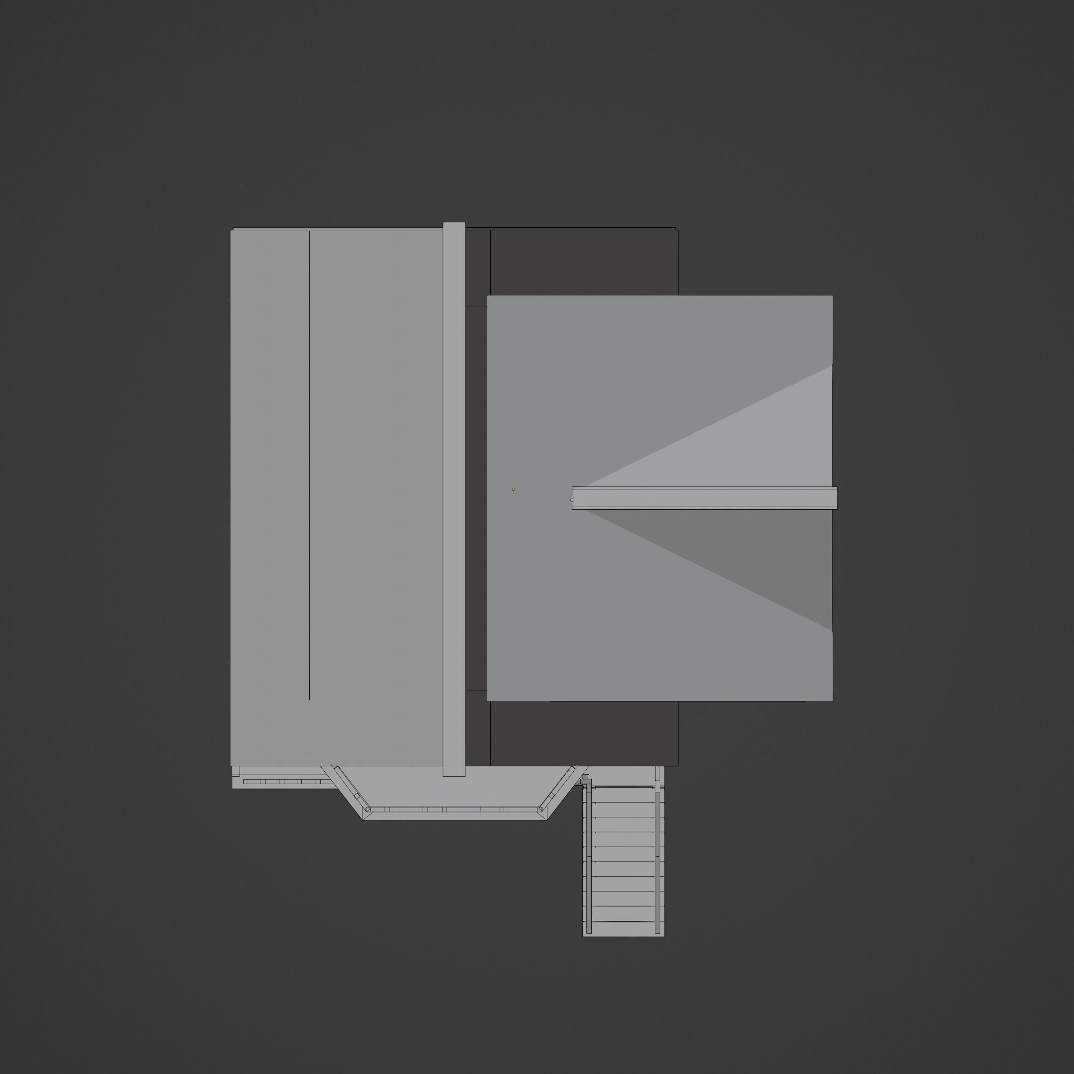 Stylish Medieval House Low-poly 3D model_21