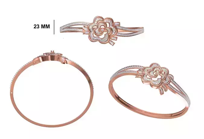 Women Bangle Bracelet STL JCD Details
