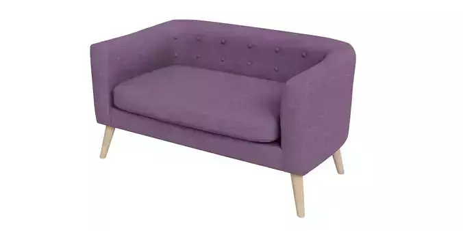 Brandon Fabric Mid-Century Modern Loveseat