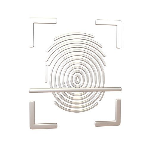 Fingerprint Recognition Icon v1 008 Free low-poly 3D model
