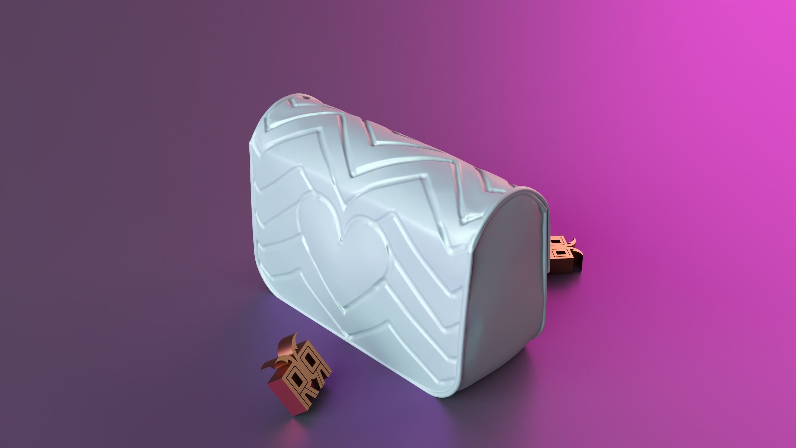 Gucci Bag Candle 3D print model_3