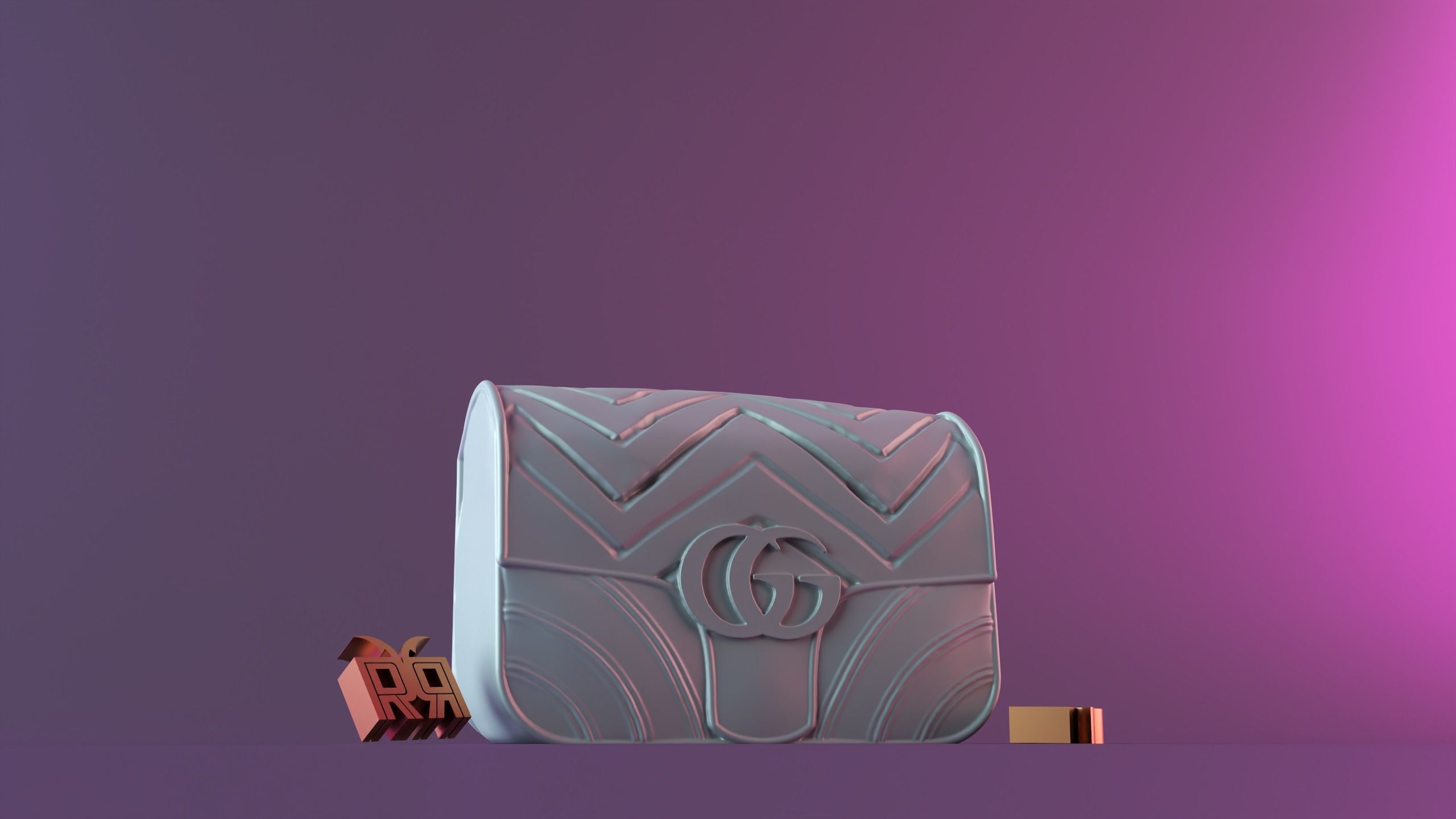 Gucci Bag Candle 3D print model_1