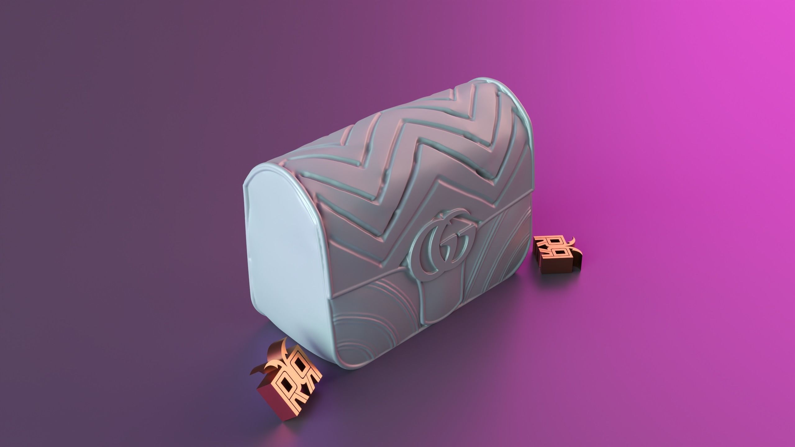 Gucci Bag Candle 3D print model_2