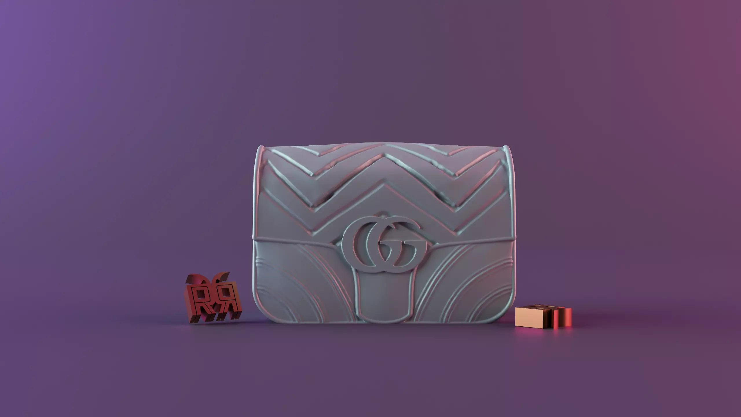Gucci Bag Candle 3D print model_0