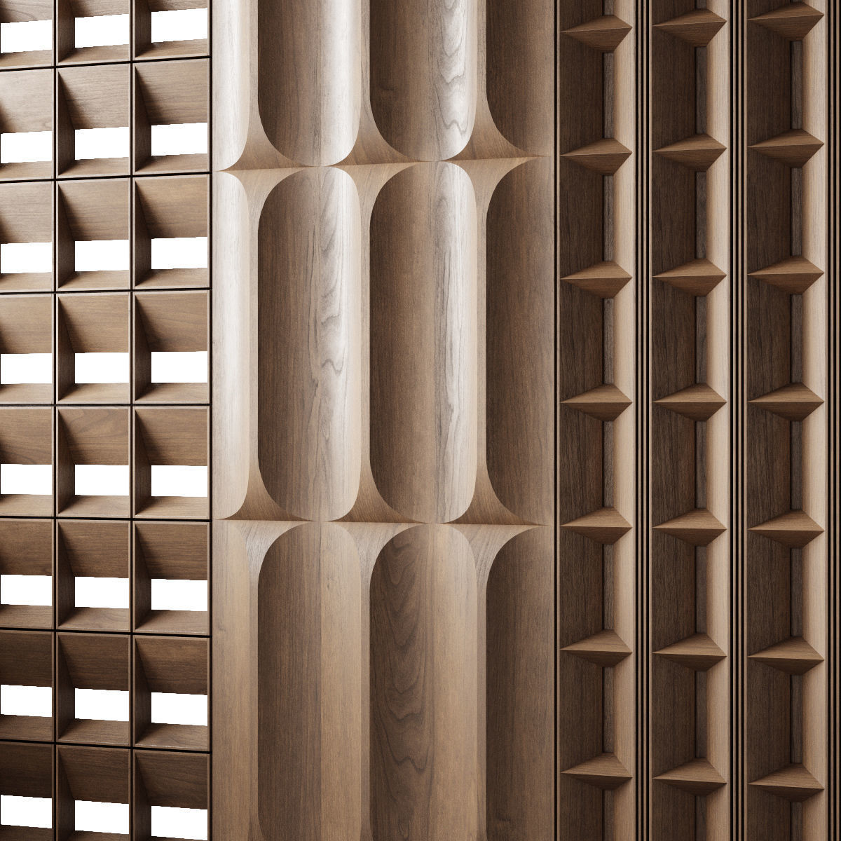 Wood panels 3 3D model_2