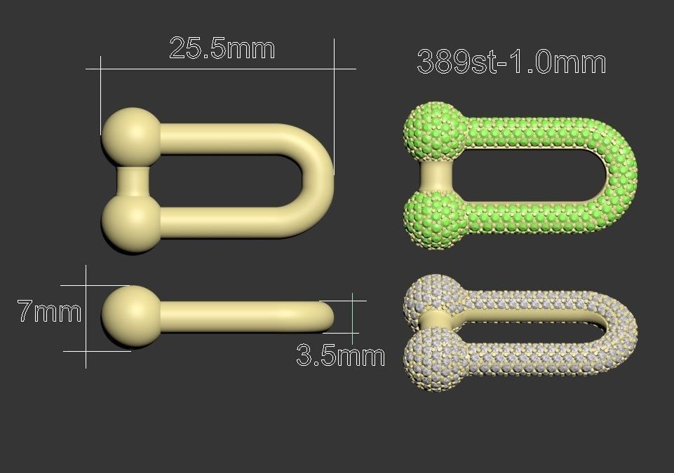 pendant chain 3D print model_40