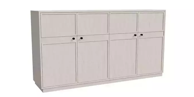 Transitional Wood Veneer 4-Door