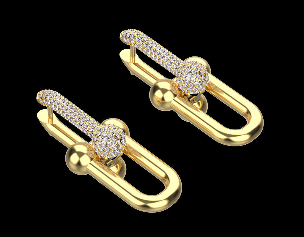 earrings chain 3D print model_3