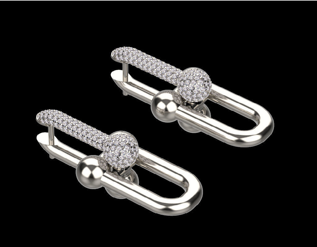 earrings chain 3D print model_5