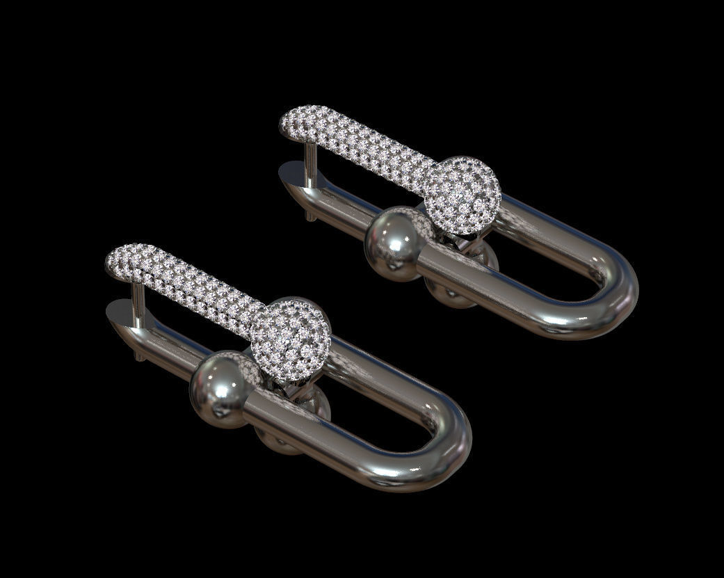 earrings chain 3D print model_9