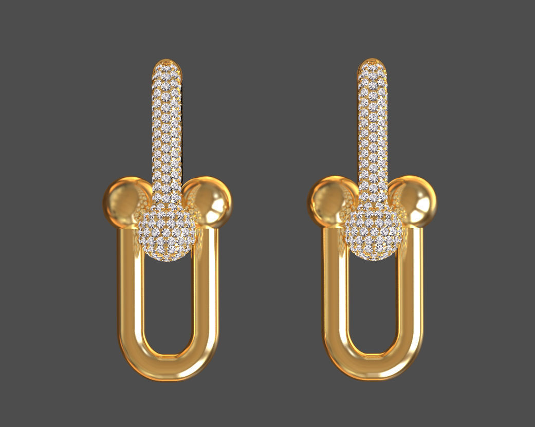 earrings chain 3D print model_6