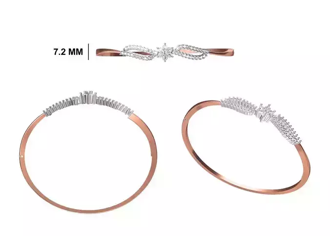 Women Bangle Bracelet STL JCD Details