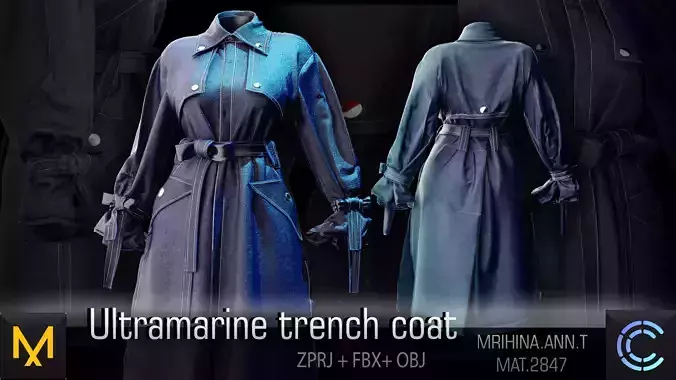 Ultramarine trench coat