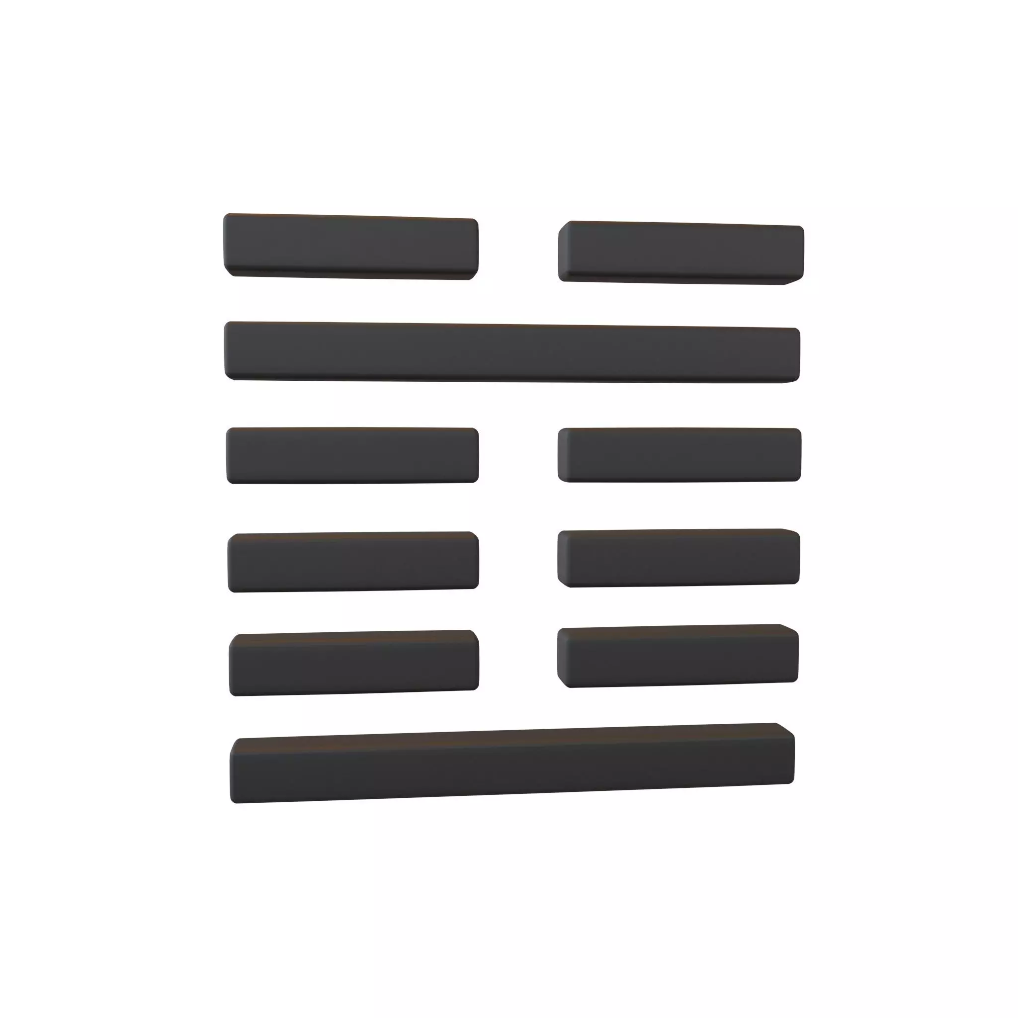 I Ching Hexagrams 3 zhun v1 001 Low-poly 3D model_0