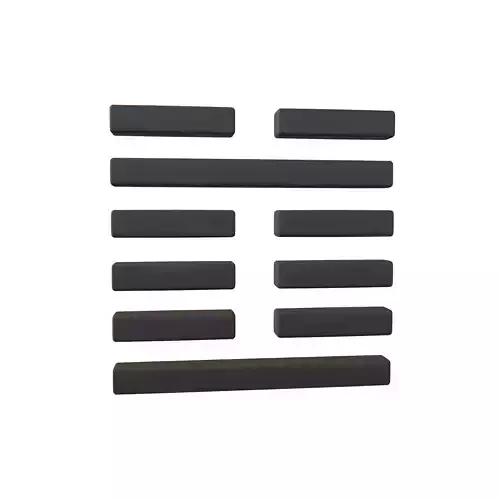 I Ching Hexagrams 3 zhun v1 001 Low-poly 3D model I Ching Hexagrams 3 zhun v1 001 Low-poly 3D model