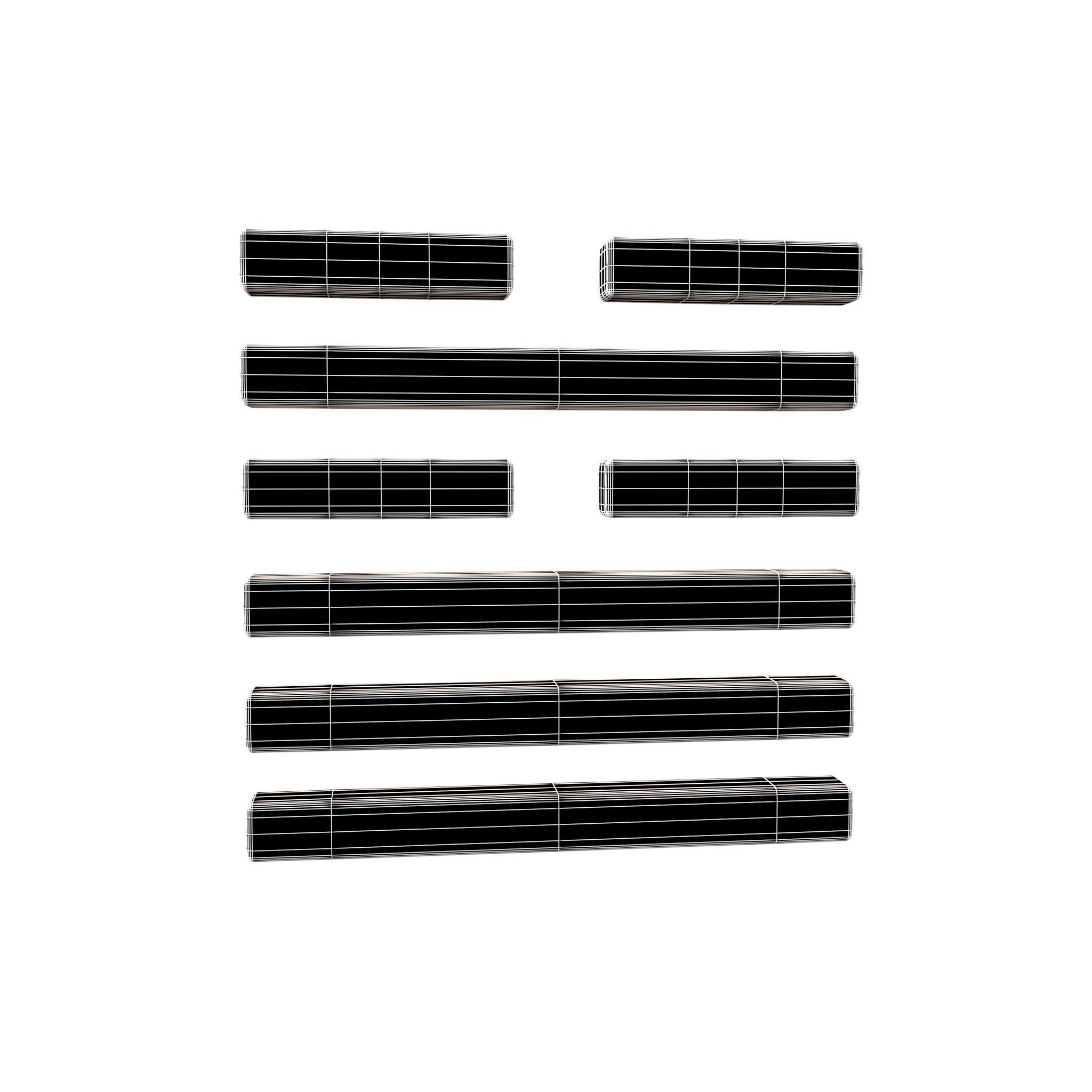 I Ching Hexagrams 5 xu v1 001 Low-poly 3D model_4