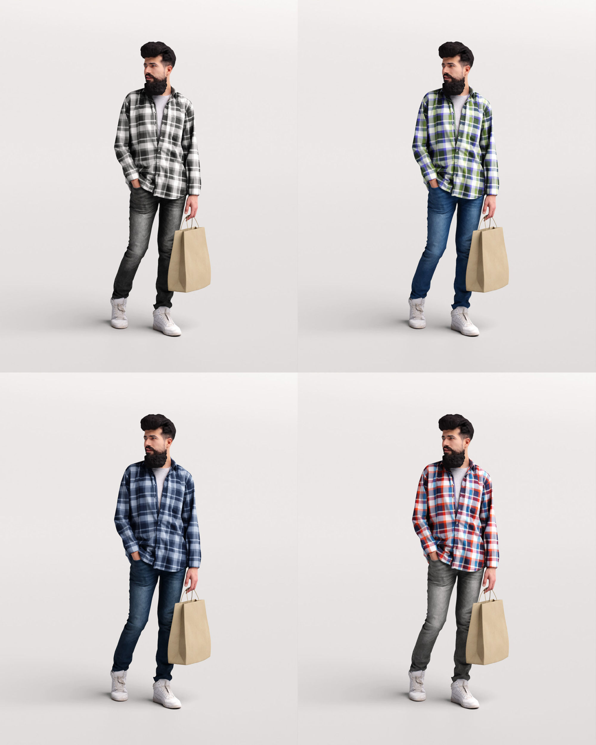 Humano 12- Collection 2208 - SHOPPING PEOPLE - 12 x 3D models  3D model_20
