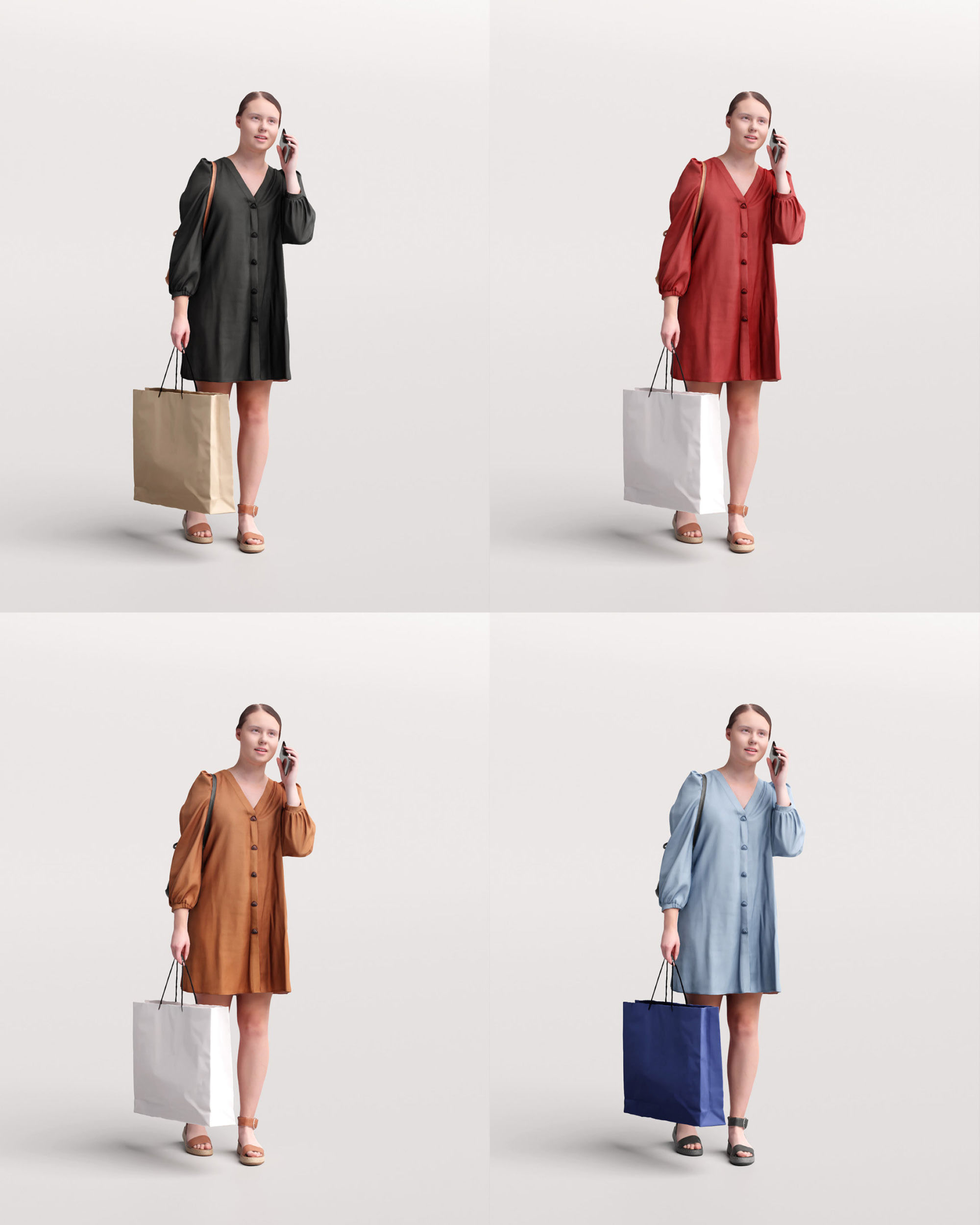 Humano 12- Collection 2208 - SHOPPING PEOPLE - 12 x 3D models  3D model_15
