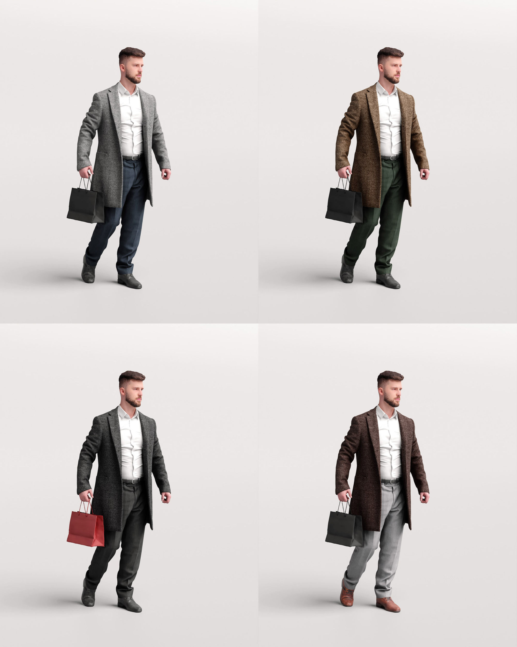 Humano 12- Collection 2208 - SHOPPING PEOPLE - 12 x 3D models  3D model_18