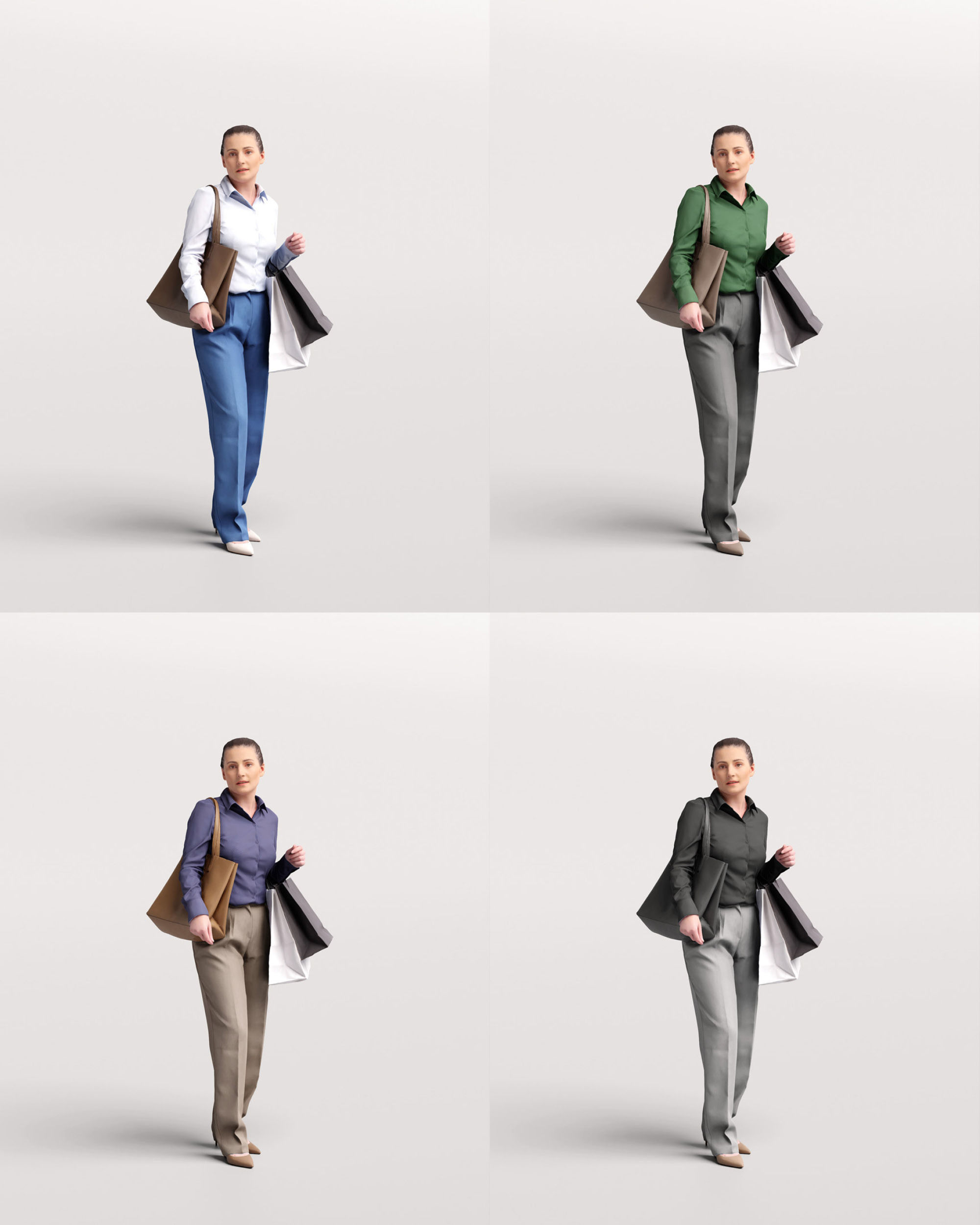 Humano 12- Collection 2208 - SHOPPING PEOPLE - 12 x 3D models  3D model_21