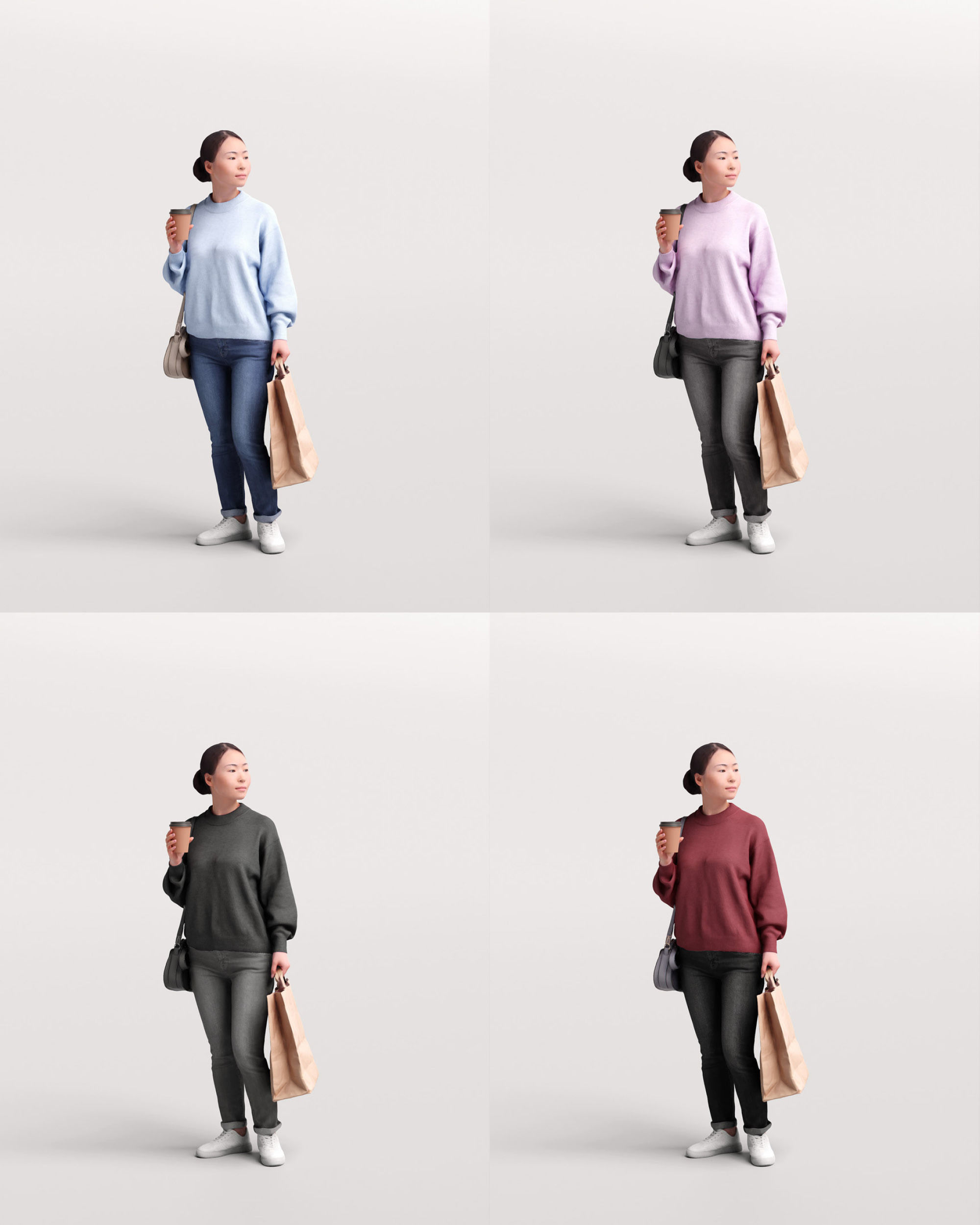 Humano 12- Collection 2208 - SHOPPING PEOPLE - 12 x 3D models  3D model_23