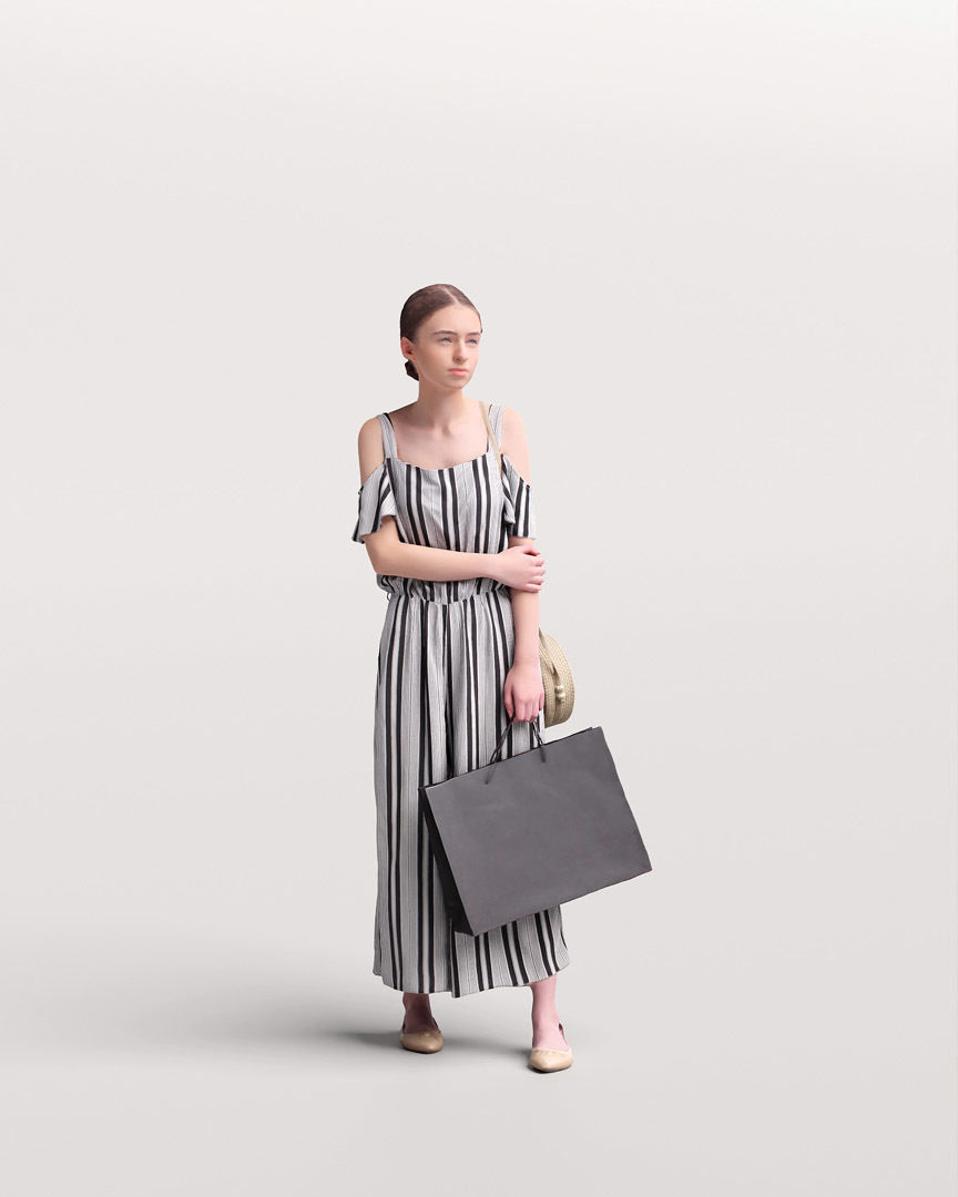 Humano 12- Collection 2208 - SHOPPING PEOPLE - 12 x 3D models  3D model_4