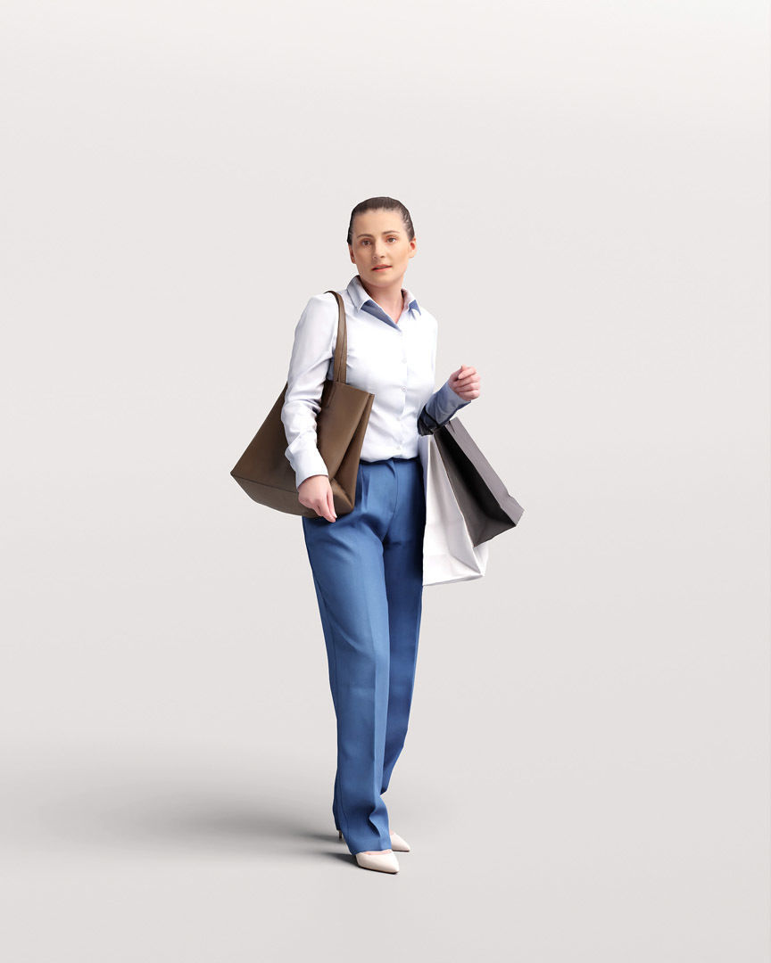 Humano 12- Collection 2208 - SHOPPING PEOPLE - 12 x 3D models  3D model_9