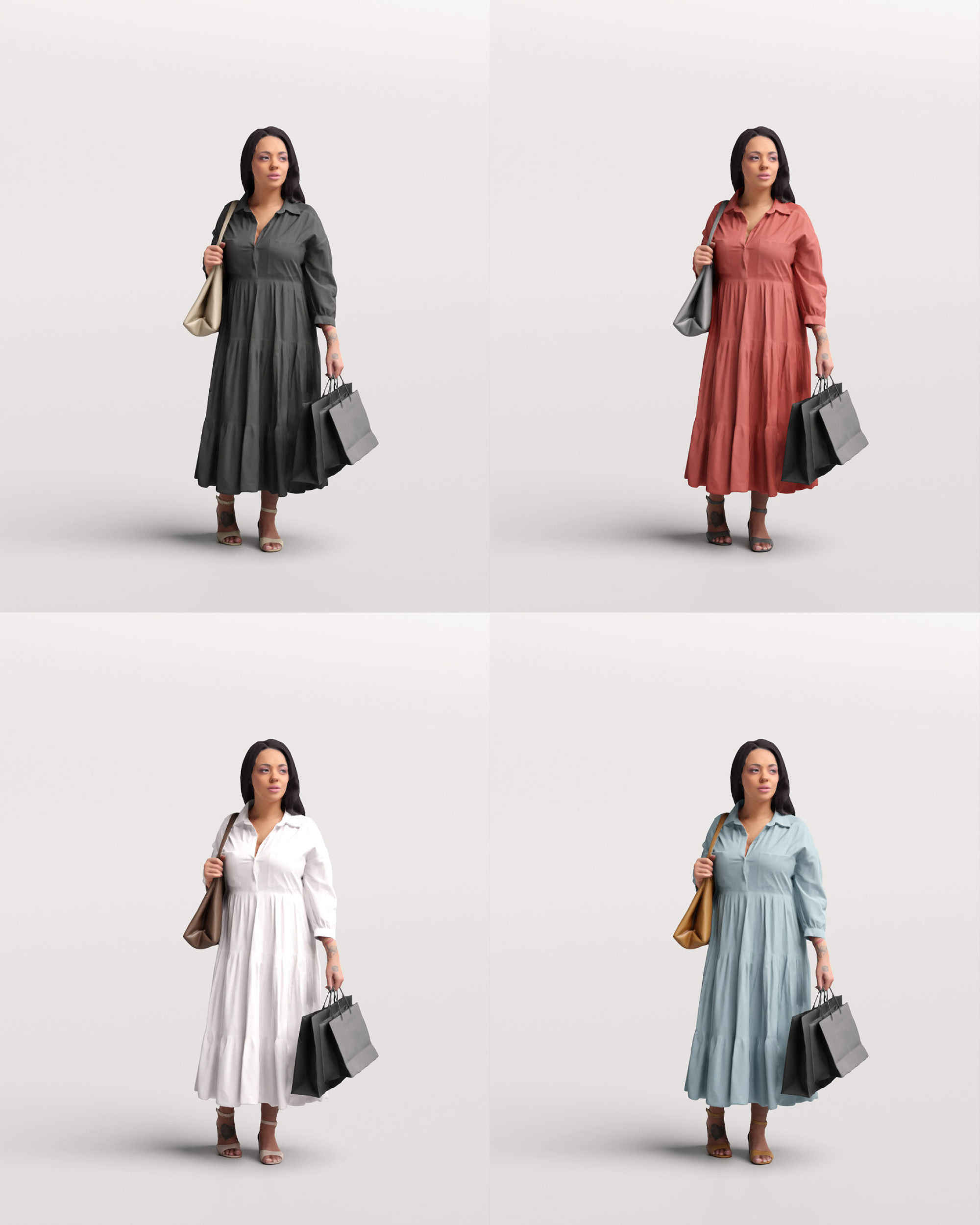 Humano 12- Collection 2208 - SHOPPING PEOPLE - 12 x 3D models  3D model_22
