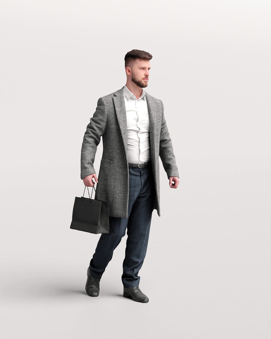 Humano 12- Collection 2208 - SHOPPING PEOPLE - 12 x 3D models  3D model_6