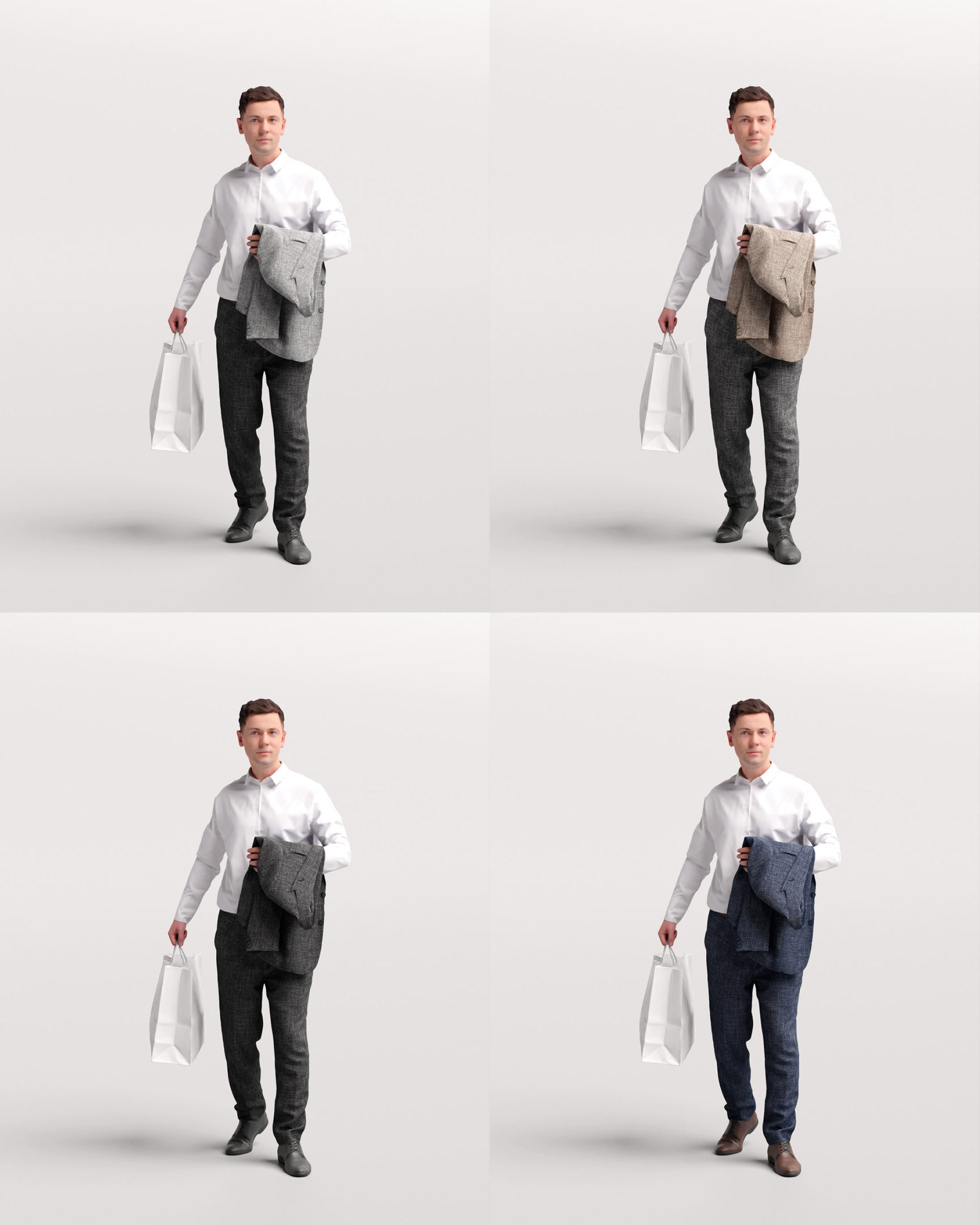 Humano 12- Collection 2208 - SHOPPING PEOPLE - 12 x 3D models  3D model_17
