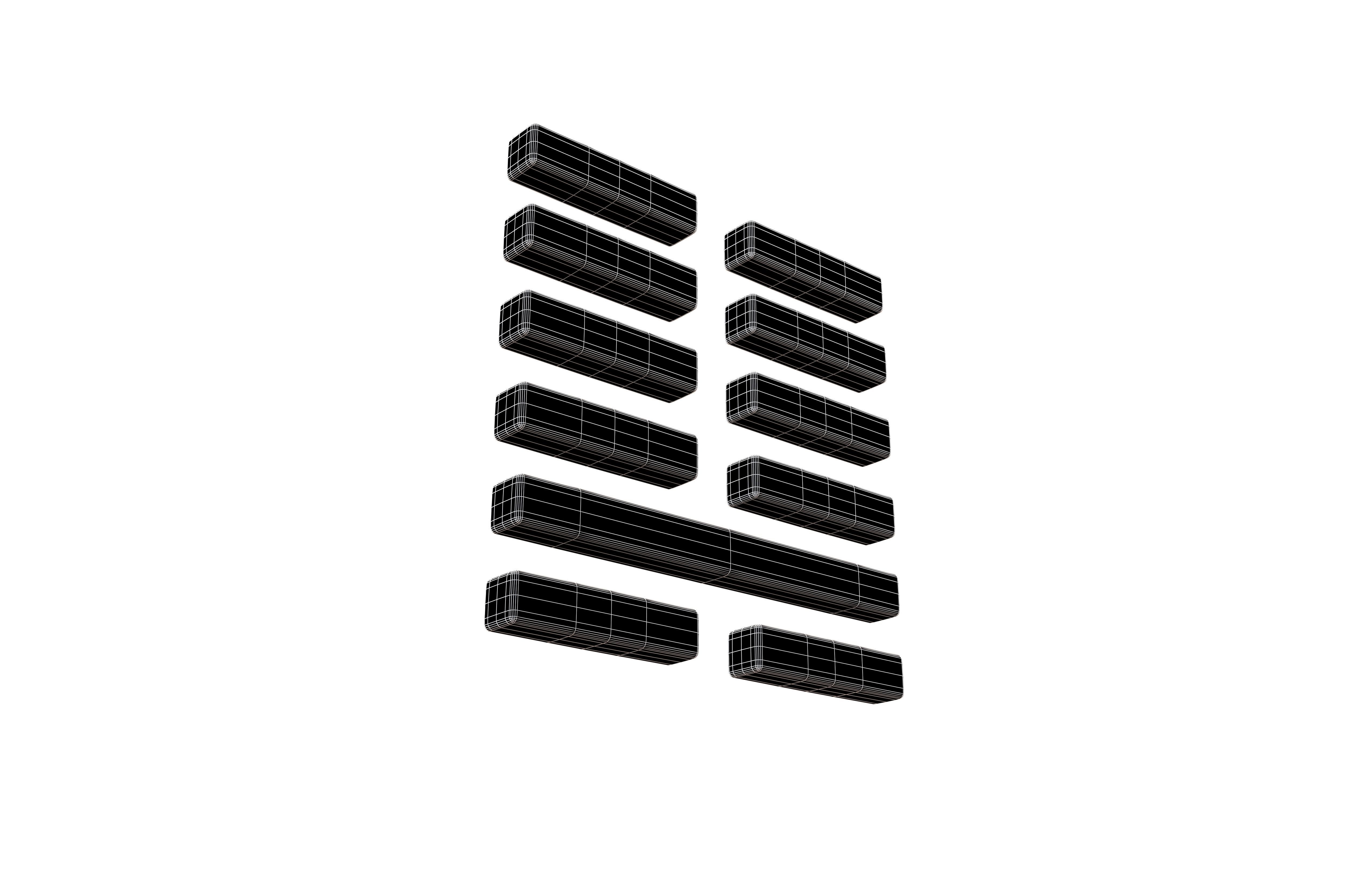 I Ching Hexagrams 7 shi v1 001 Low-poly 3D model_7