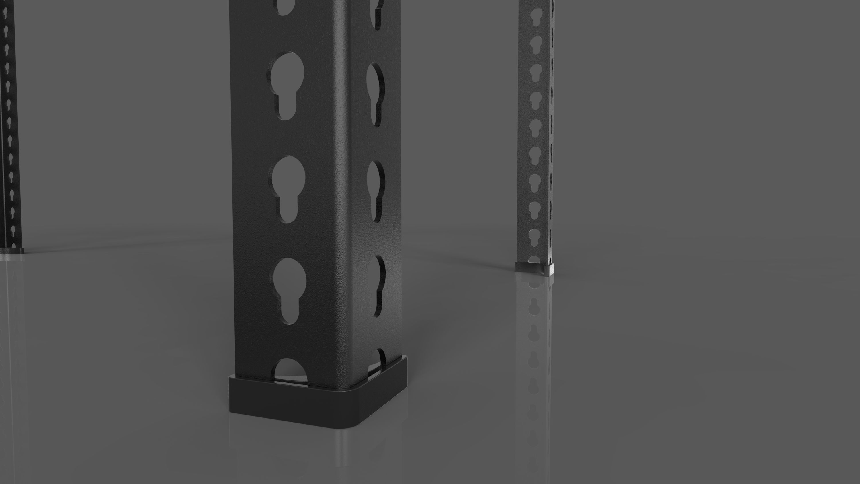 Household Item - High legged table steel frame Black 3D model_7