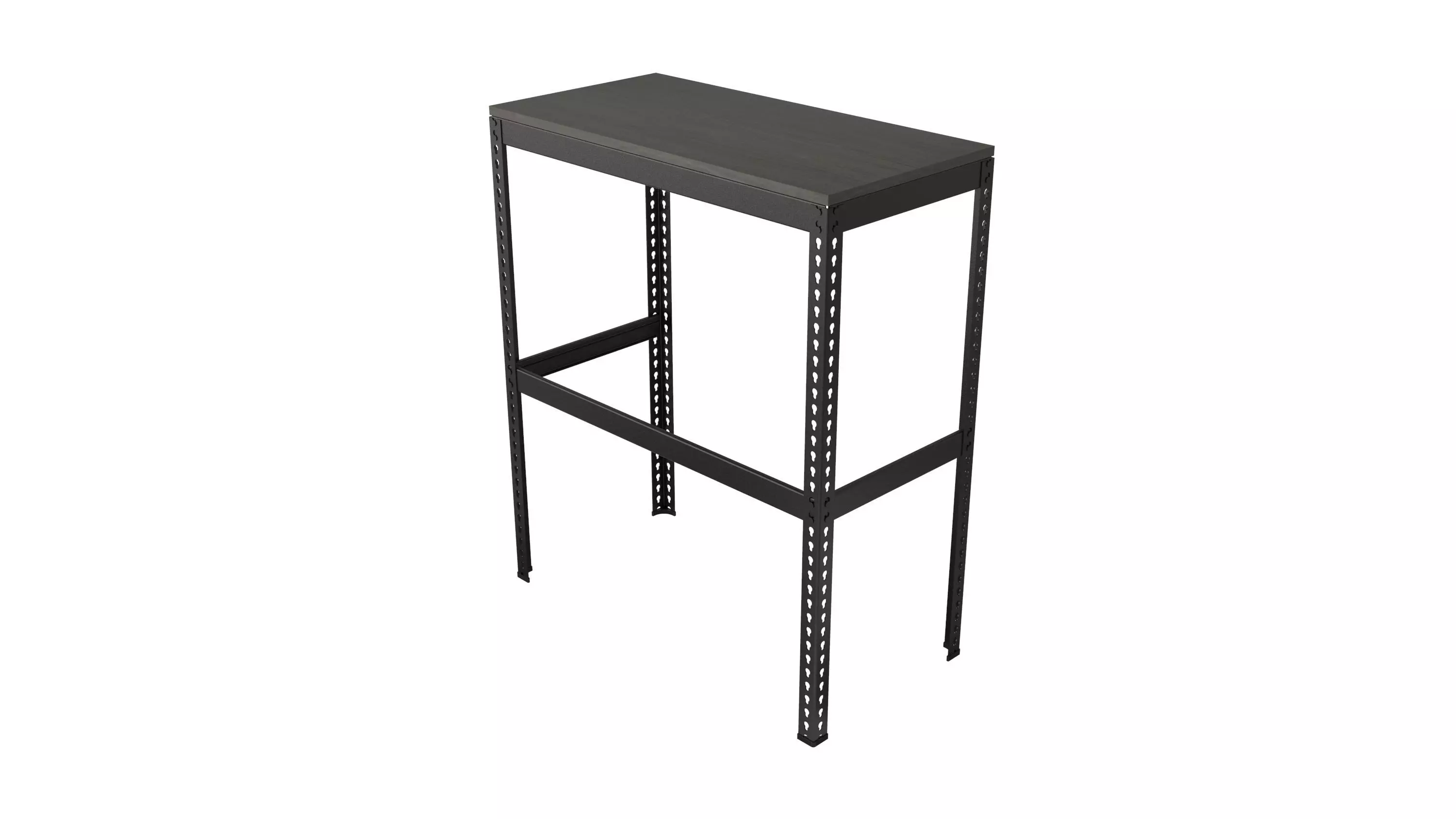 Household Item - High legged table steel frame Black 3D model_0