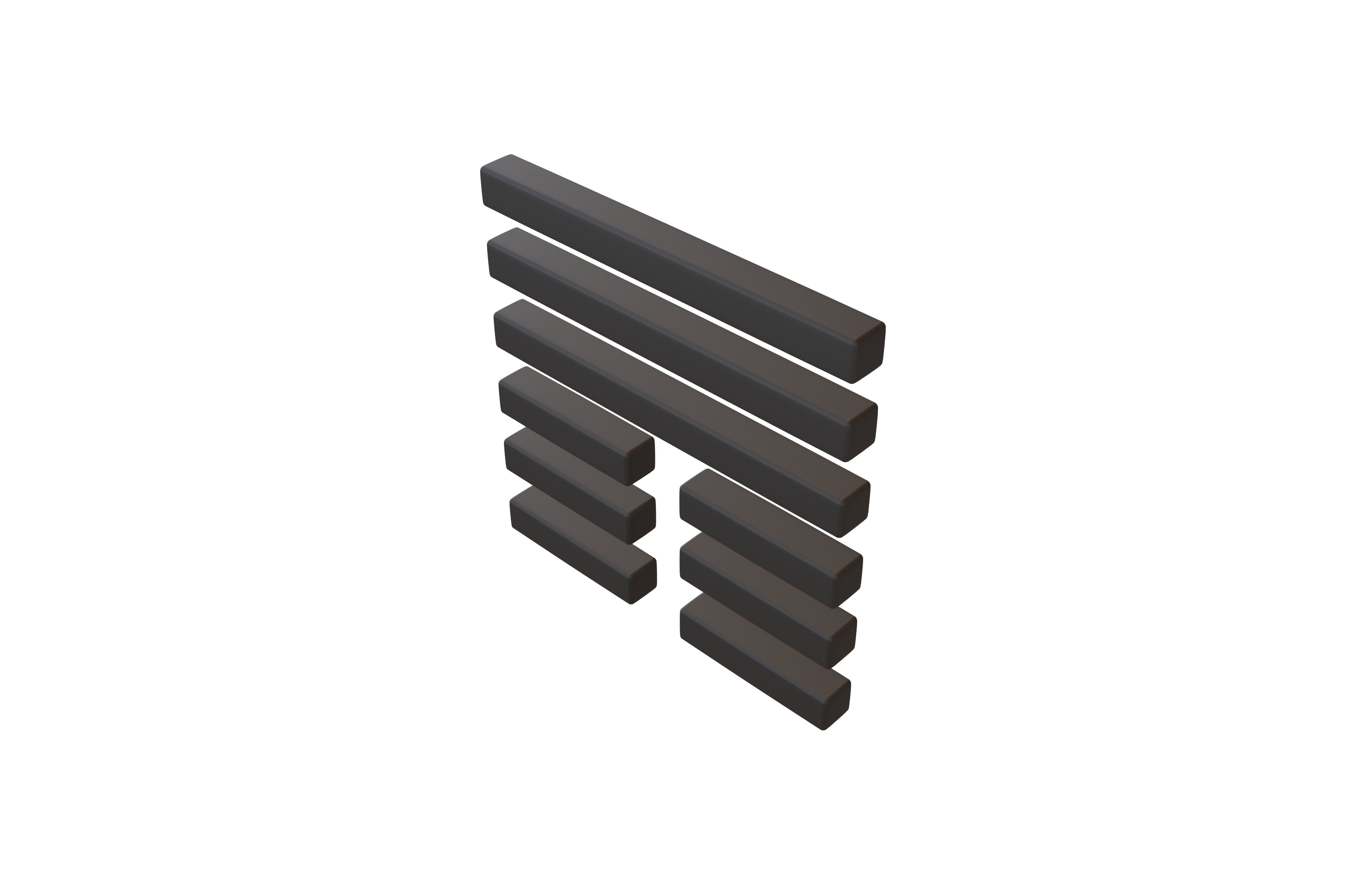 I Ching Hexagrams 12 pi v1 001 Low-poly 3D model_2