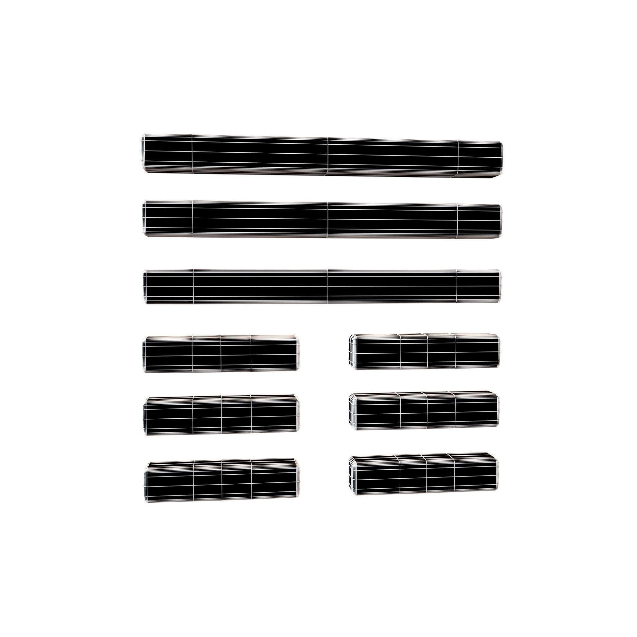 I Ching Hexagrams 12 pi v1 001 Low-poly 3D model_6