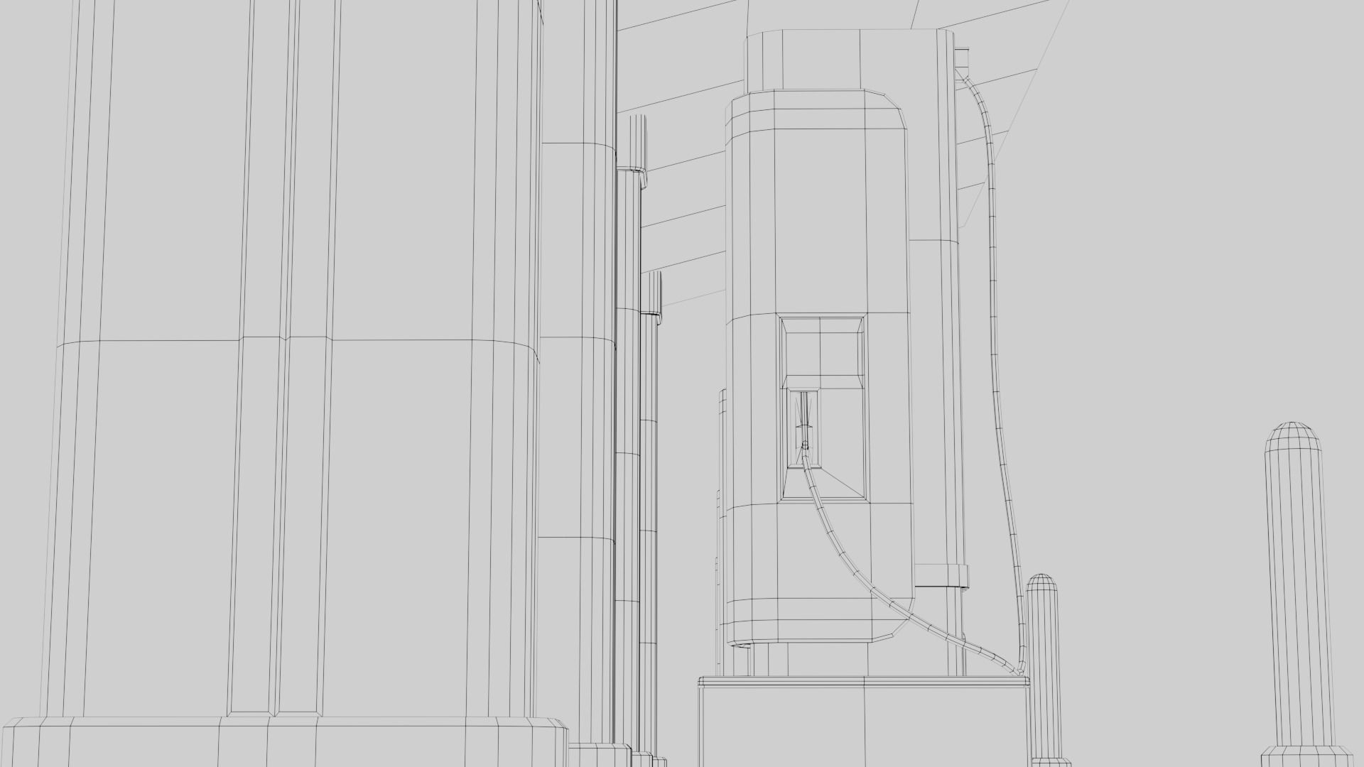 Electric Charging Station Car Low Poly  Low-poly 3D model_5