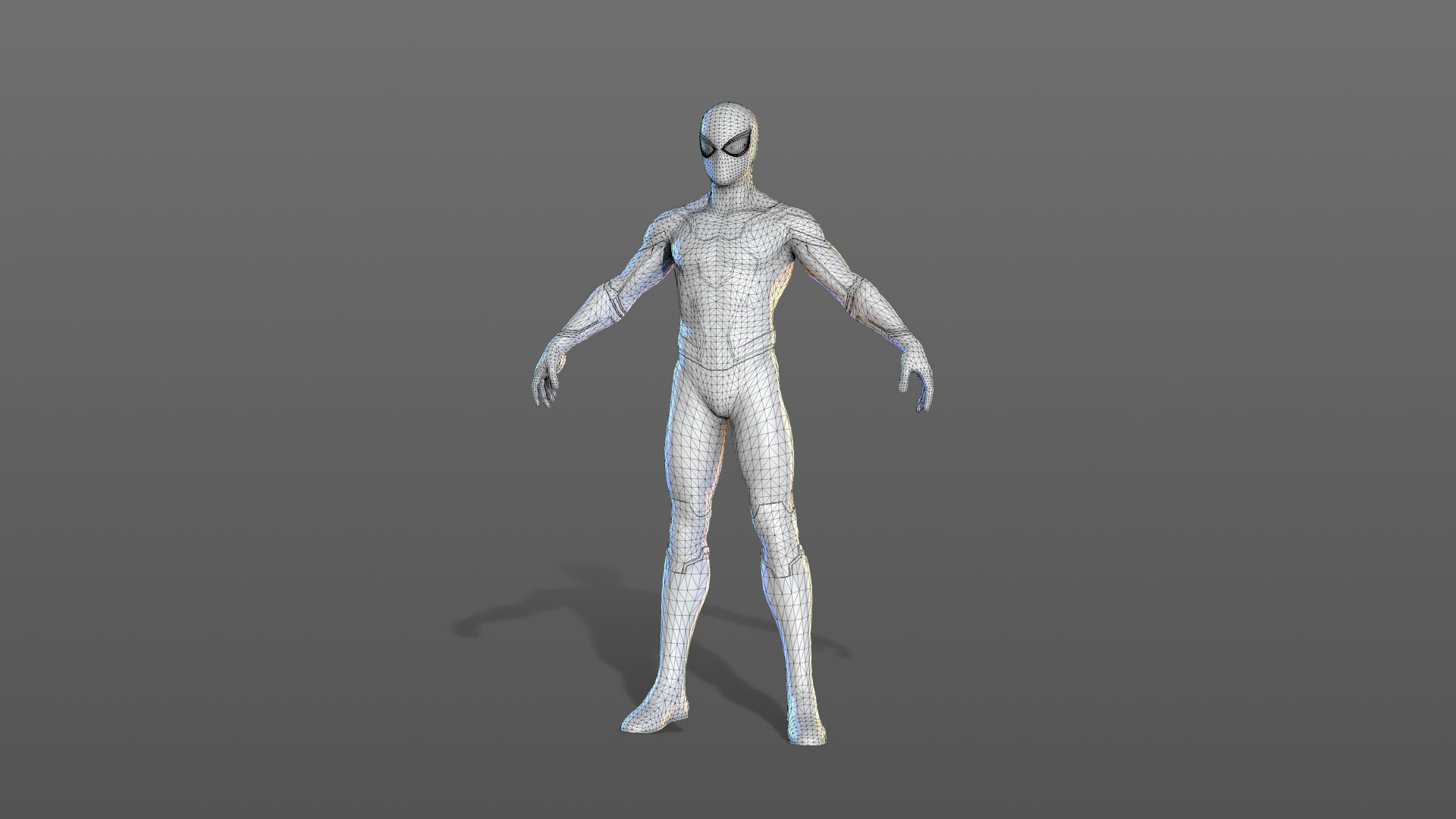 Rigged Spider-Man Low-poly 3D model_5