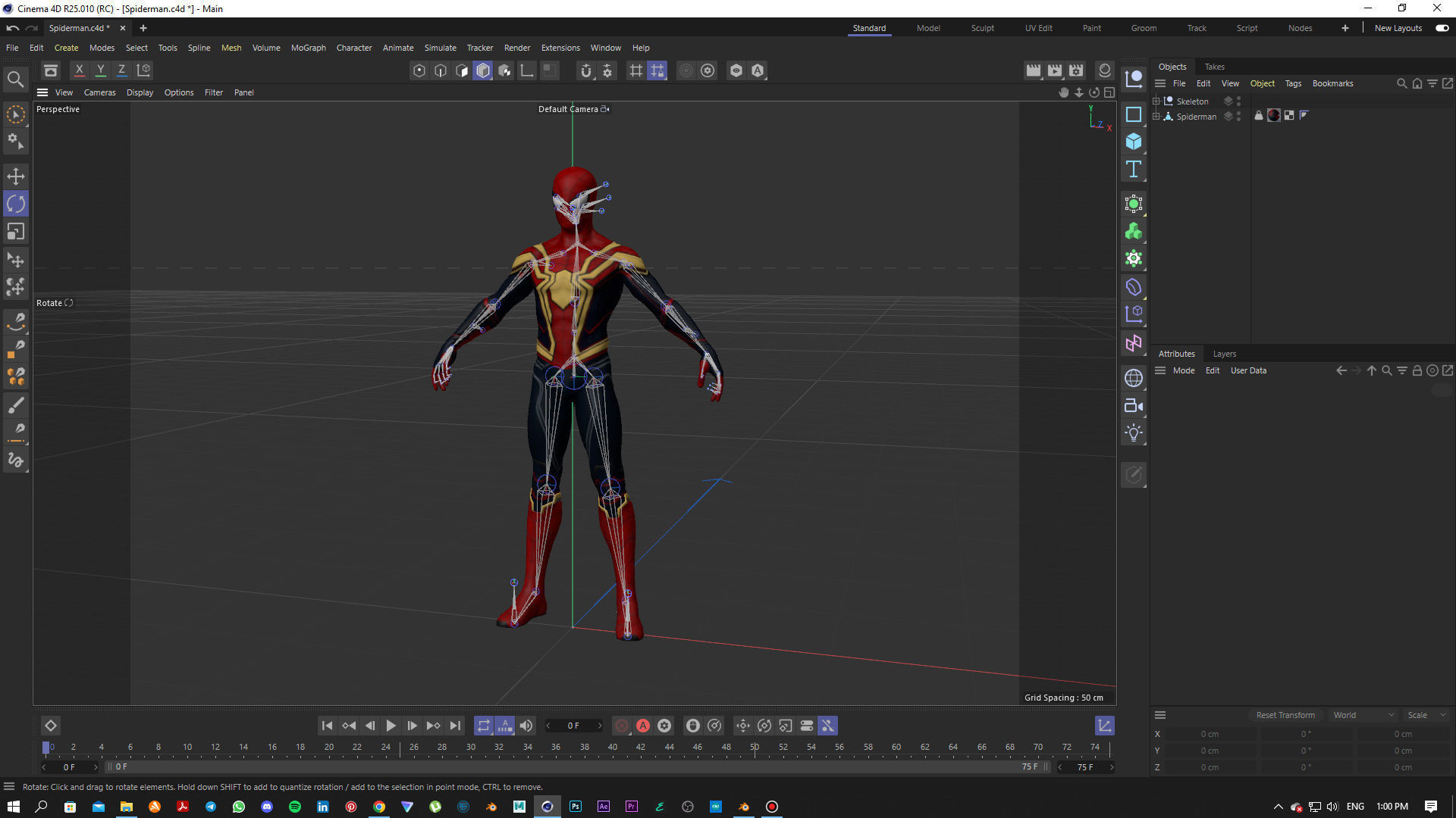 Rigged Spider-Man Low-poly 3D model_3