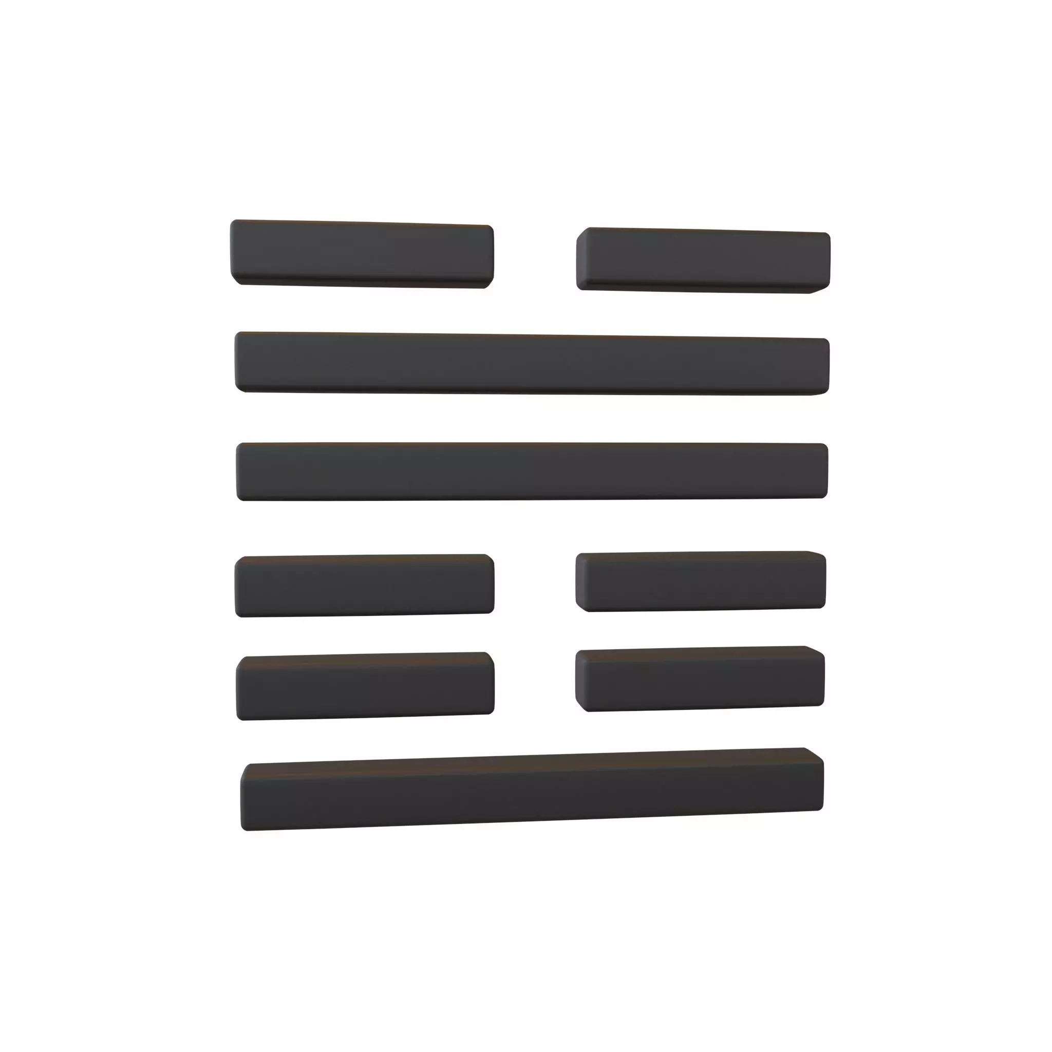 I Ching Hexagrams 17 sui v1 001 Low-poly 3D model_0