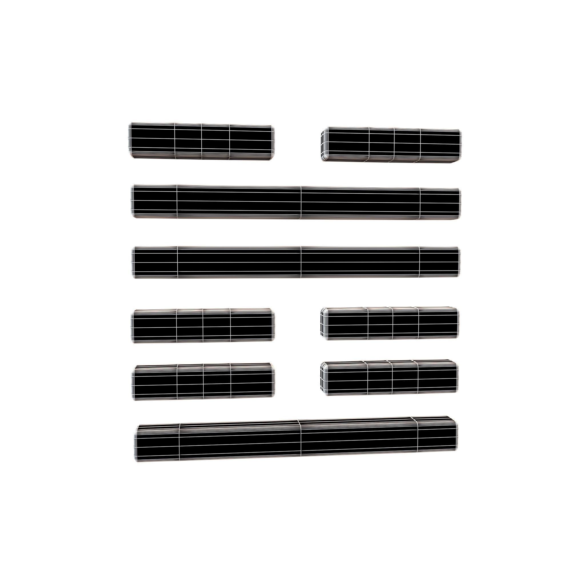 I Ching Hexagrams 17 sui v1 001 Low-poly 3D model_7