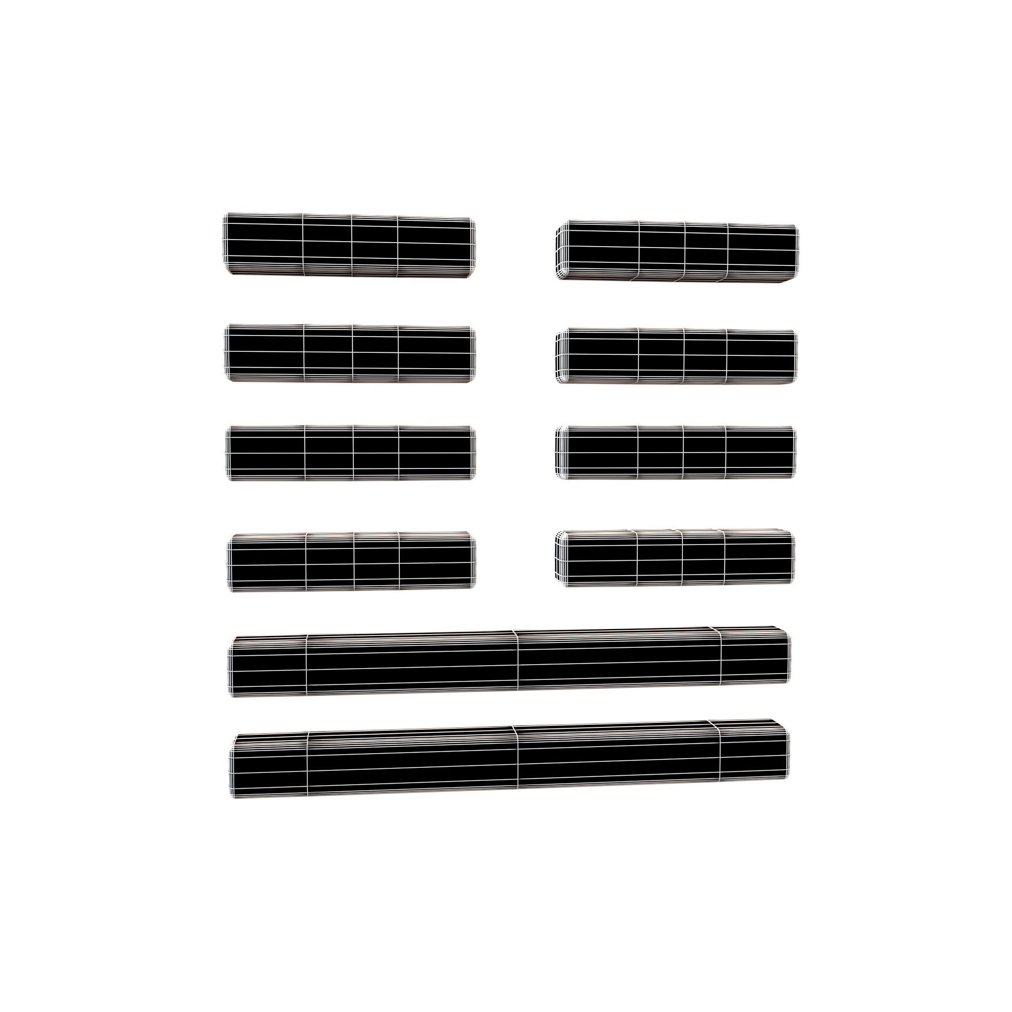 I Ching Hexagrams 19 lin v1 001 Low-poly 3D model_6