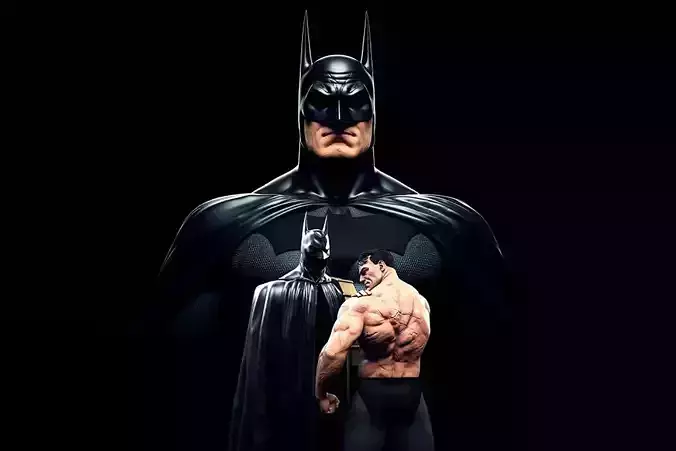 Batman Washed 3D Model Ready to Print STL 3D print model