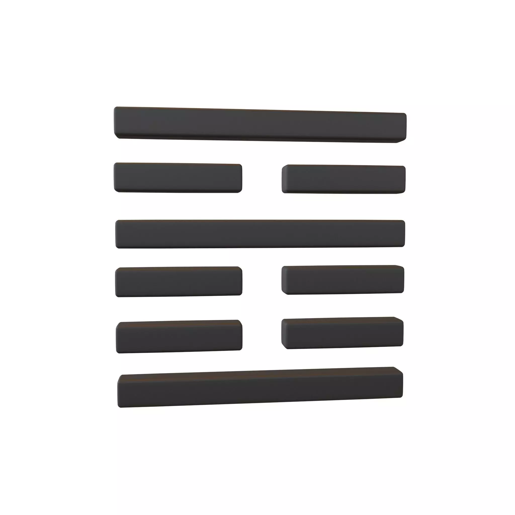 I Ching Hexagrams 21 shi ke v1 001 Low-poly 3D model