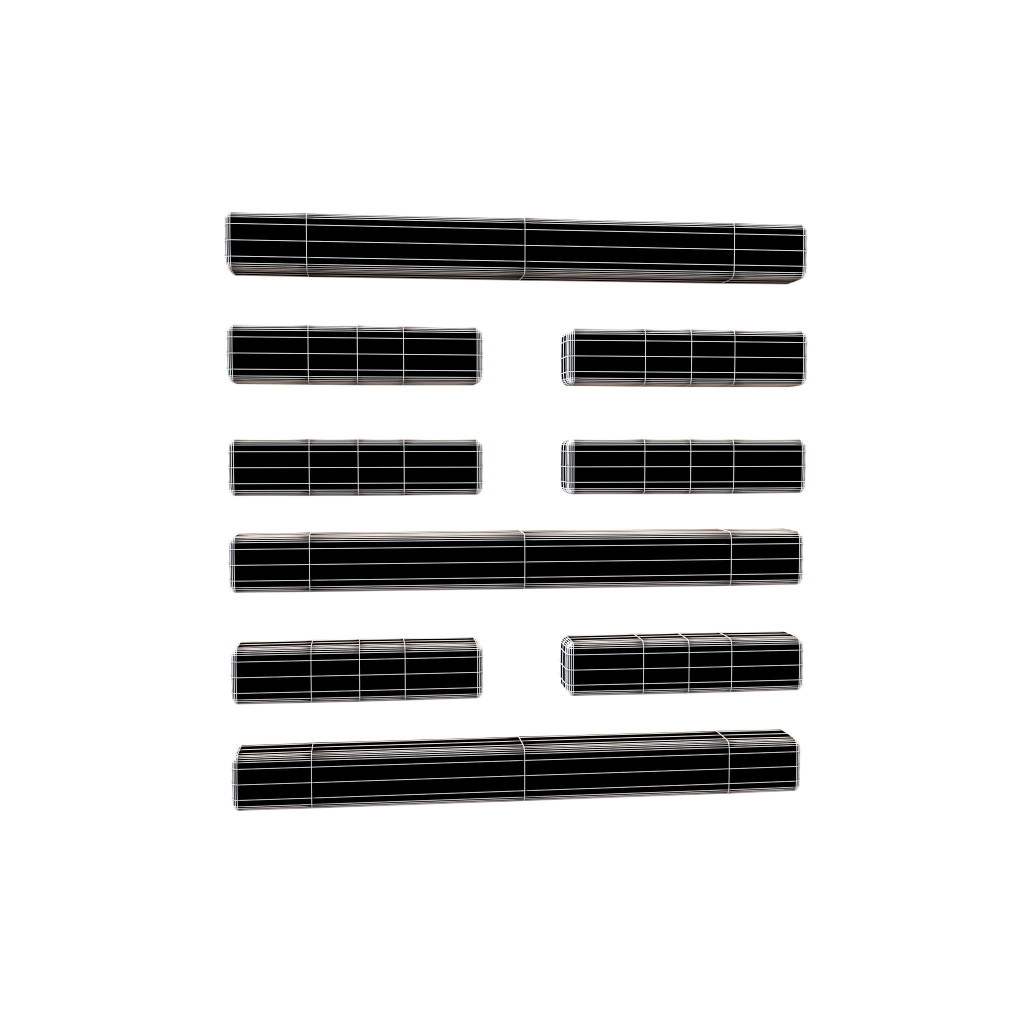 I Ching Hexagrams 22 bi v1 001 Low-poly 3D model_7