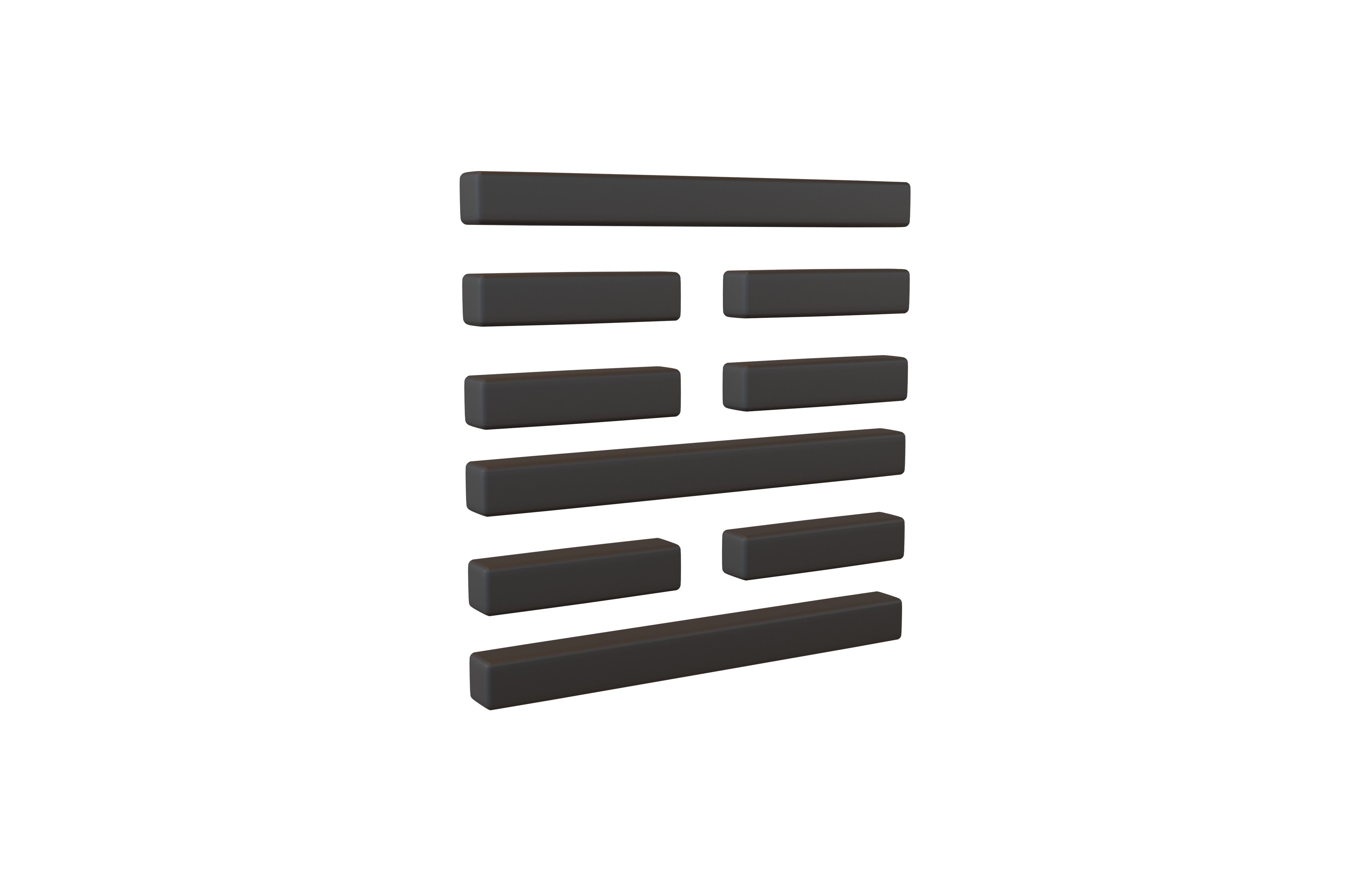 I Ching Hexagrams 22 bi v1 001 Low-poly 3D model_1