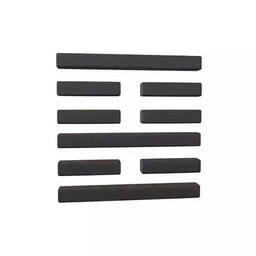 I Ching Hexagrams 22 bi v1 001 Low-poly 3D model I Ching Hexagrams 22 bi v1 001 Low-poly 3D model