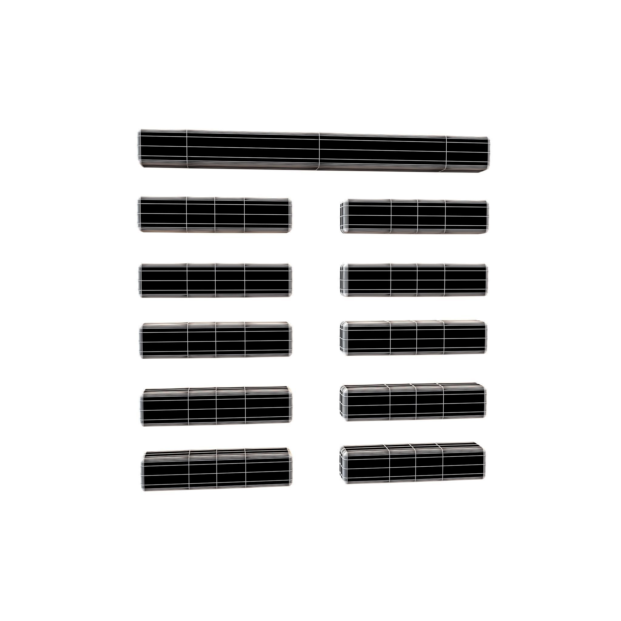I Ching Hexagrams 23 bo v1 001 Low-poly 3D model_5