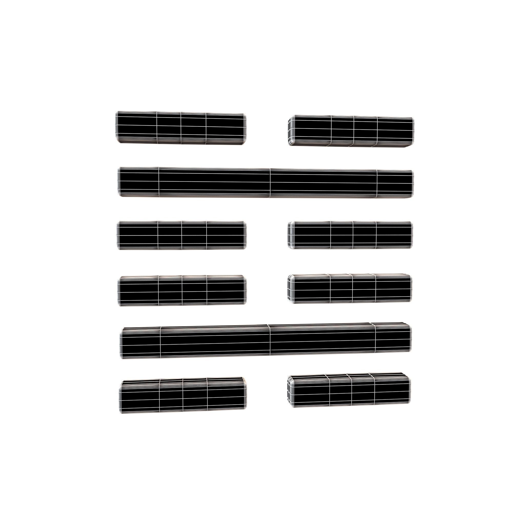 I Ching Hexagrams 29 kan v1 001 Low-poly 3D model_7