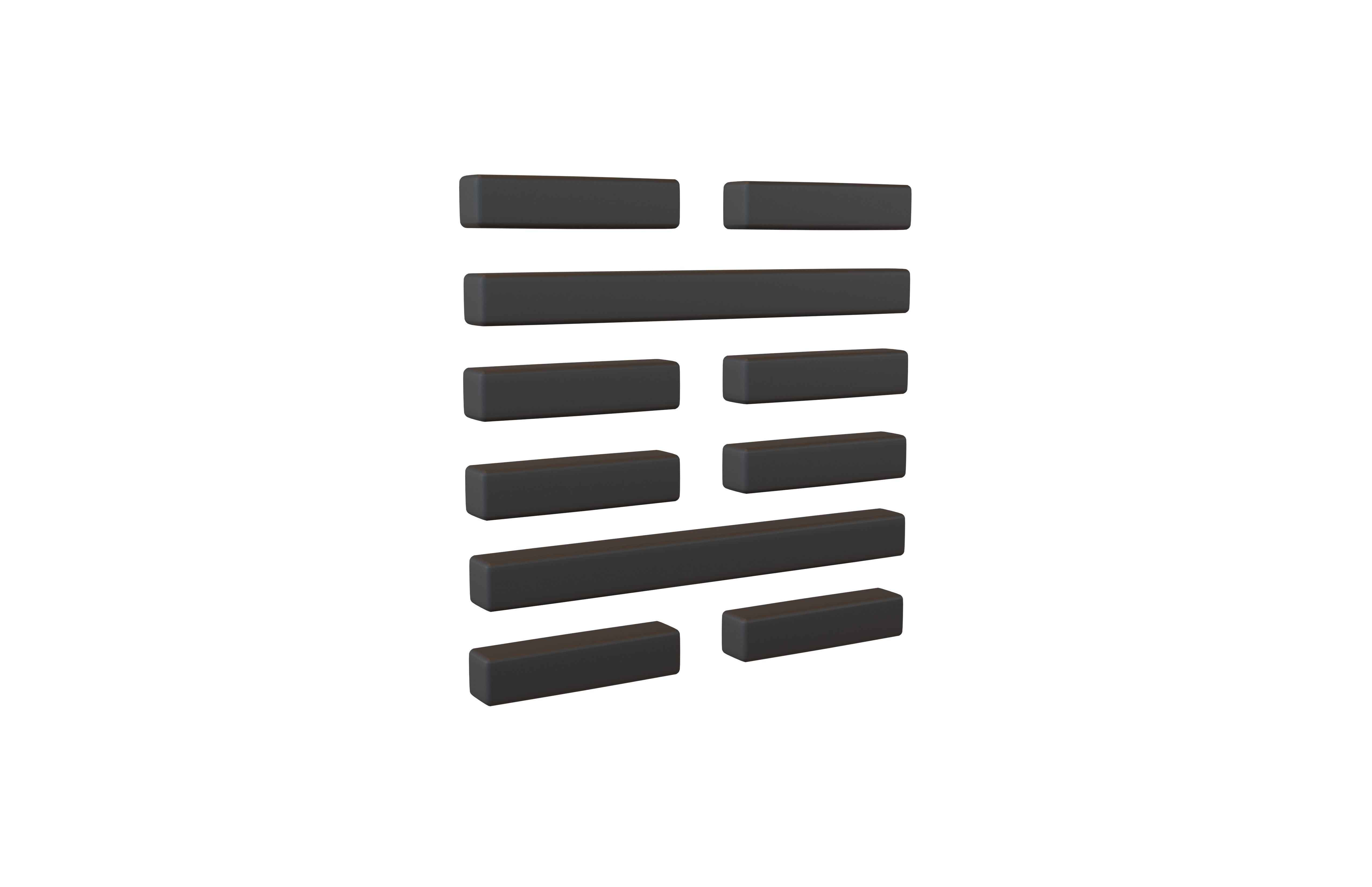 I Ching Hexagrams 29 kan v1 001 Low-poly 3D model_1